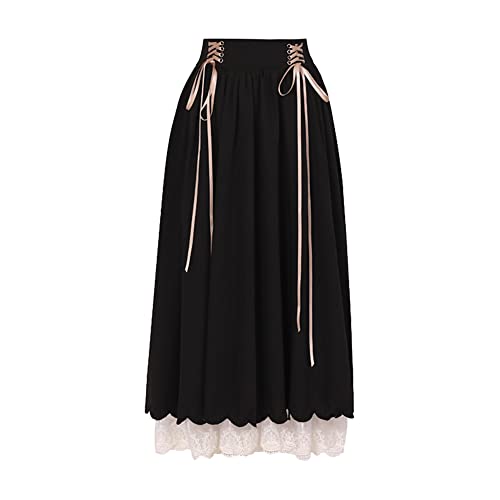 Amazon.com: GRACEART Women Maxi Skirt Vintage Lace Skirt Retro